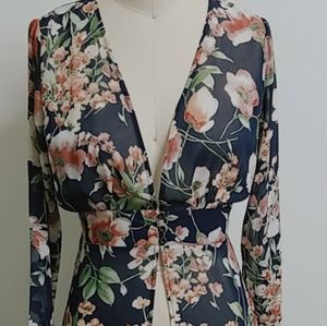 Wrap Floral Maxi Dress